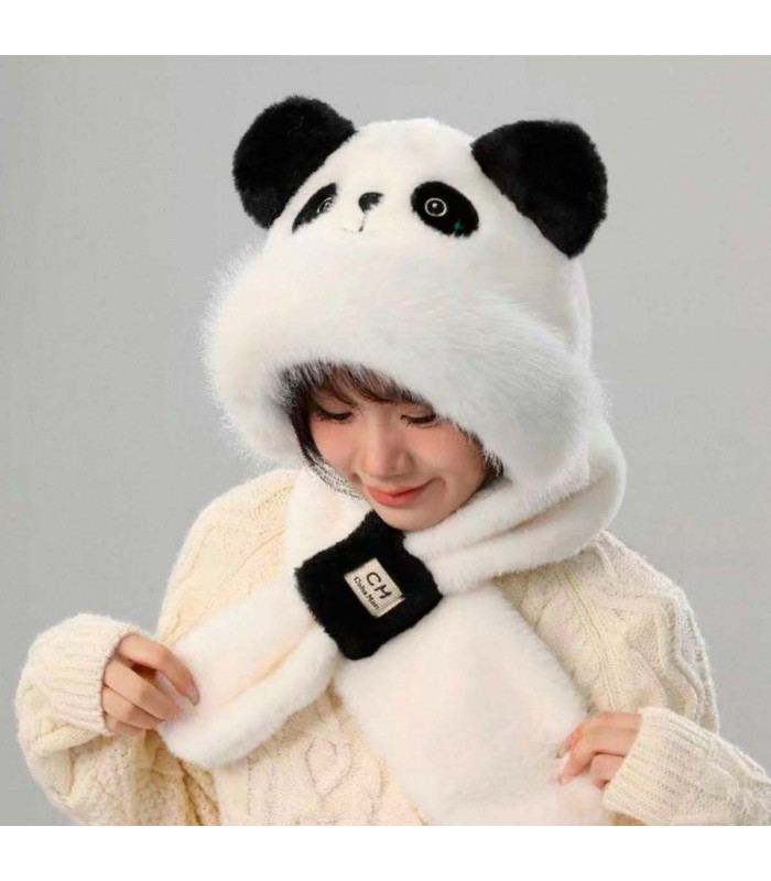 GORRA C/BUFANDA PANDA PELUDO J27740