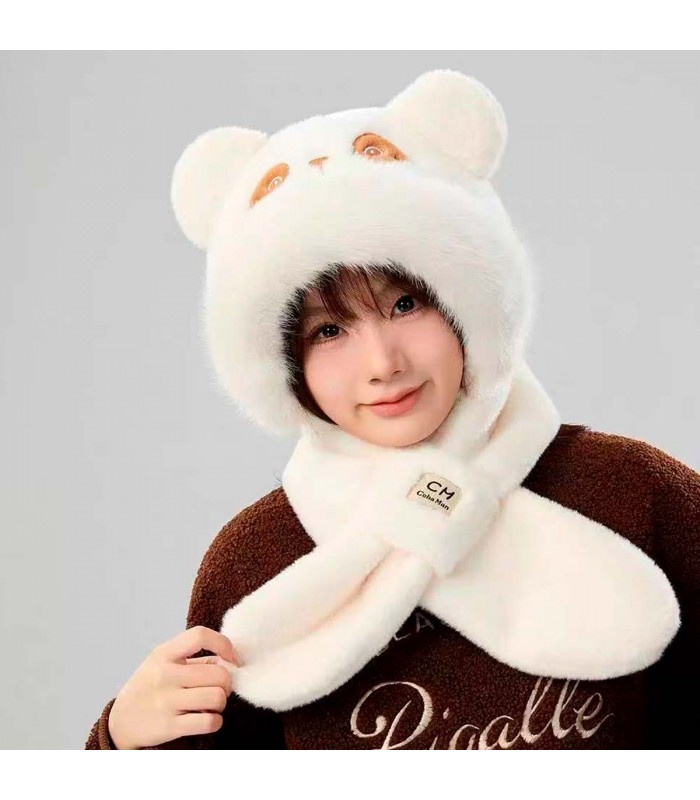 GORRA C/BUFANDA PANDA PELUDO J27740
