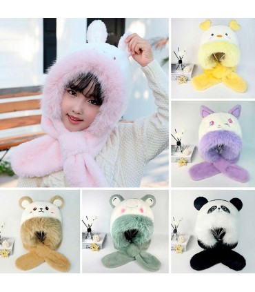 GORRA C/BUFANDA ANIMAL PELUDO J27739