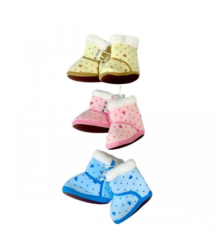 PANTUFLA P/BEBE CORAZON/CONEJO J27724