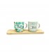 TAZA D/PORCELANA VERDE LISTRADO J24996