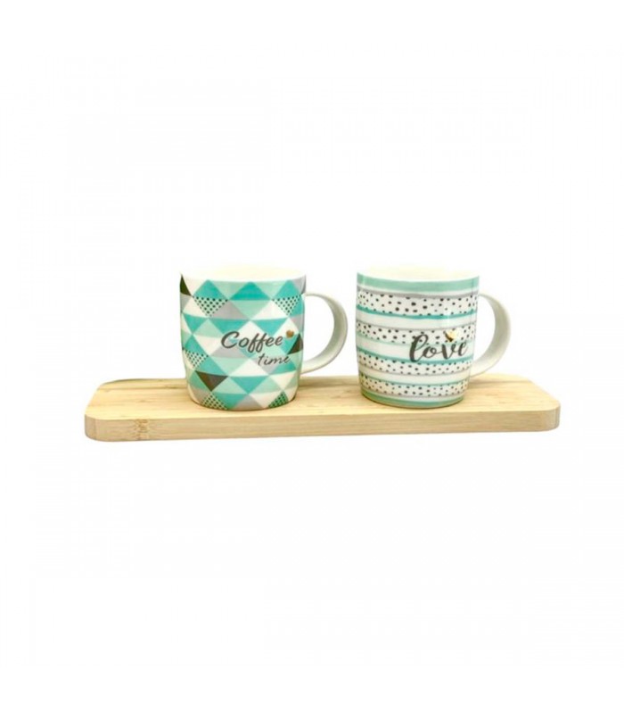TAZA D/PORCELANA VERDE LISTRADO J24996