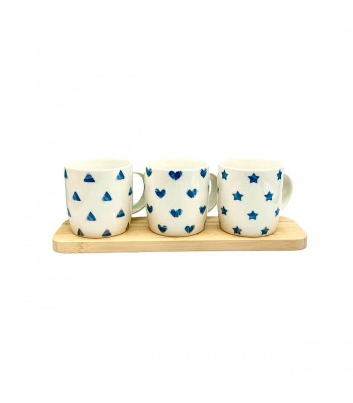 TAZA D/PORCELANA ESTRELLA/CORAZON PQ.J24990