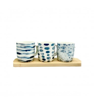 TAZA D/PORCELANA A MOTAS J24991