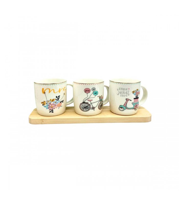 TAZA D/PORCELA MOTO/BIKE/FLOREADO J25010