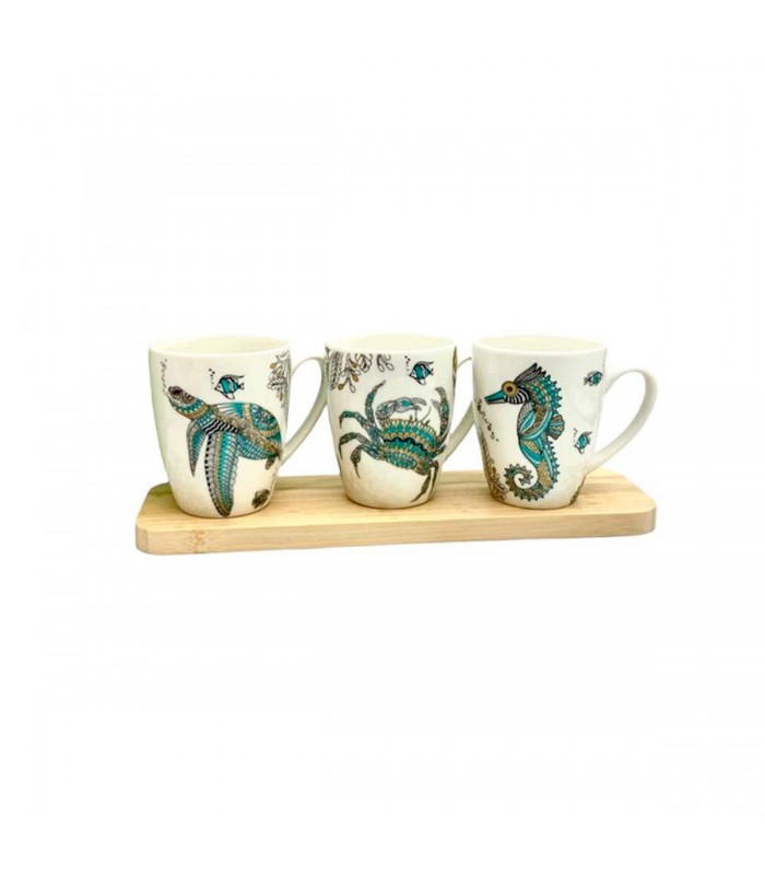TAZA D/PORCELANA ANIMAL ACUATICOS J25007