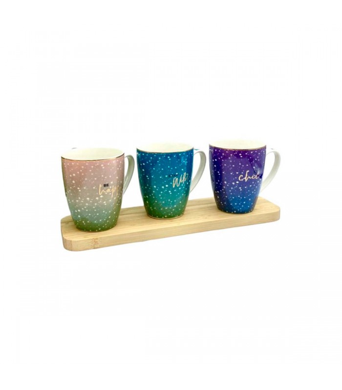 TAZA D/PORCELANA HAPPY/WILD/JOY J24997