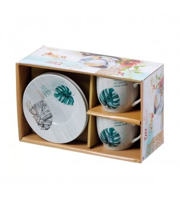 JG.D/TAZA C/2PCS HOJA J22145 7.2X6.5CM