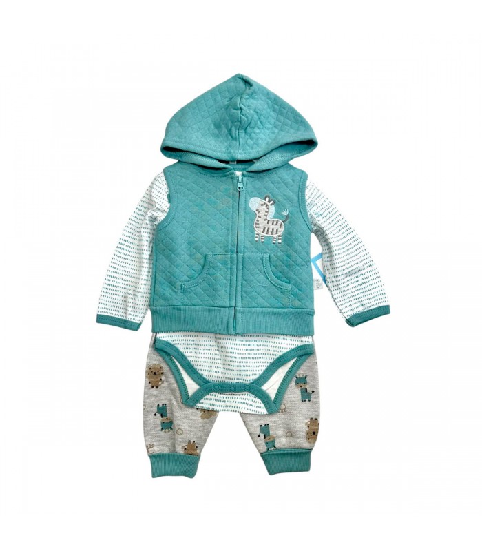 ROPA P/BEBE C/CHALECO 4PCS 0 A 9 MESES J27906