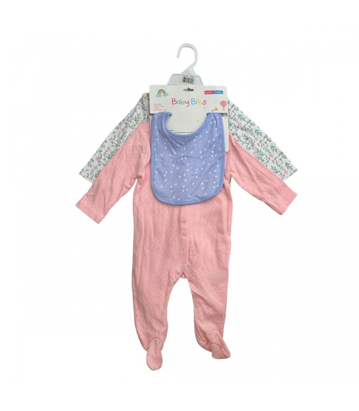 MACACON 2PCS C/BABERO BABY BIBS 0 A 9 MESES J27901