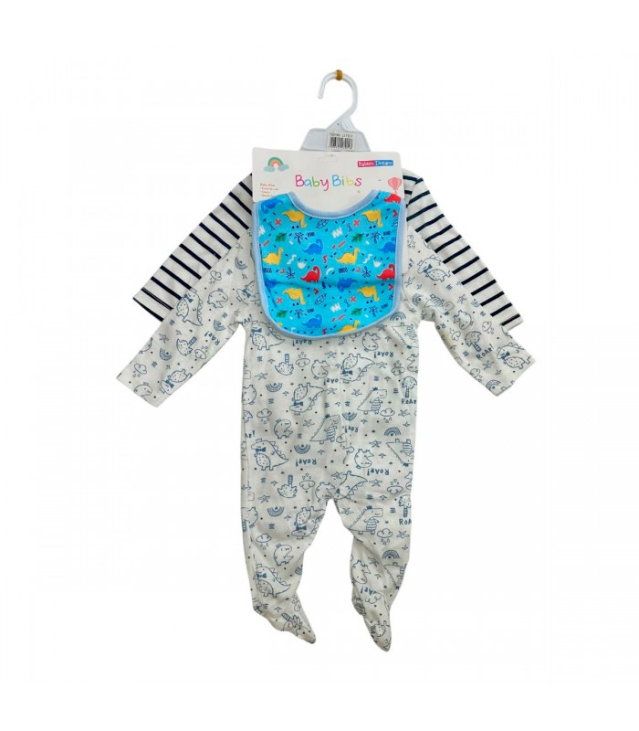 MACACON 2PCS C/BABERO BABY BIBS 0 A 9 MESES J27901