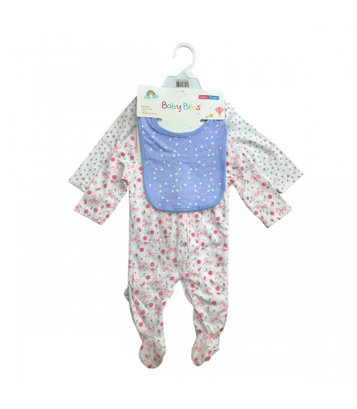 MACACON 2PCS C/BABERO BABY BIBS 0 A 9 MESES J27901