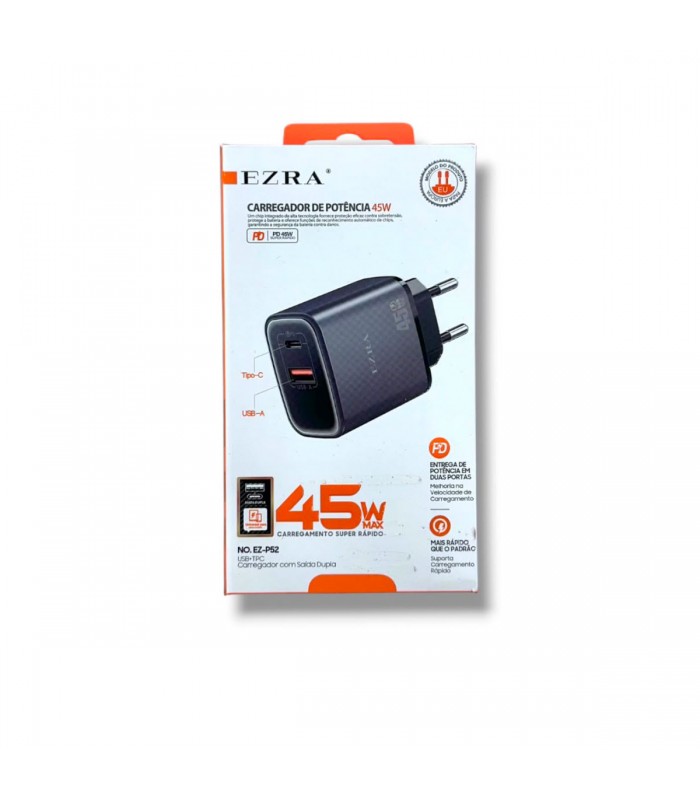 CARGADOR EZRA USB+TIPOC 45W EZ-P52
