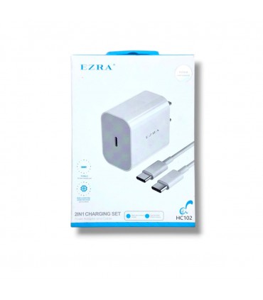 CARGADOR P/CELULAR TYPE-C/TYPE-C HC102/J24228 EZRA