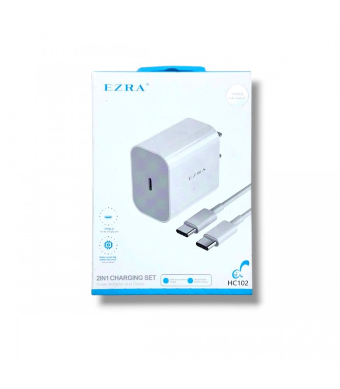 CARGADOR P/CELULAR TYPE-C/TYPE-C HC102/J24228 EZRA