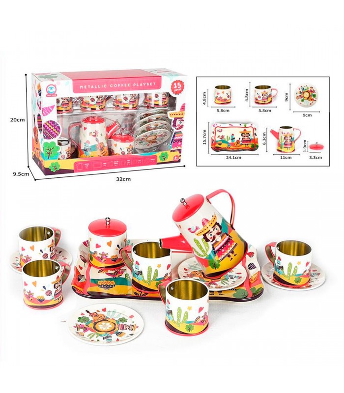 CJ.JGO D/TAZAS 996-7A METAL COFFEE