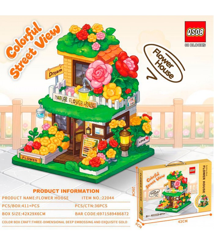 JGO.DIDACTICO FLOWER HOUSE 411PCS 22044