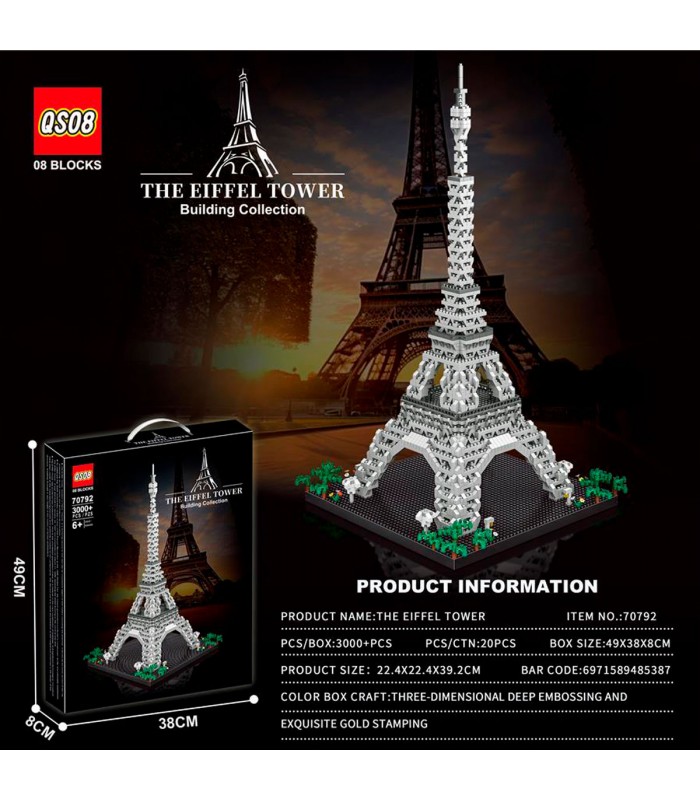 JGO.DIDACTICO TORRE EIFFEL 3000PCS 70792