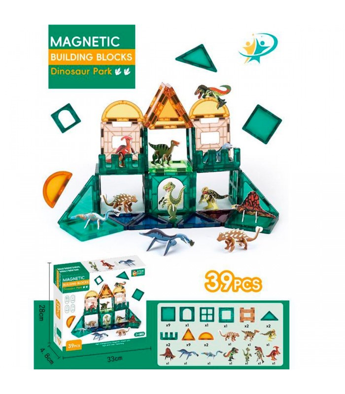 JGO.MAGNETICO 39PCS DINO A308