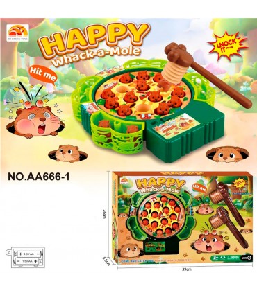 JGO.HAPPY WHACK-A-MOLE A PILA AA666-1