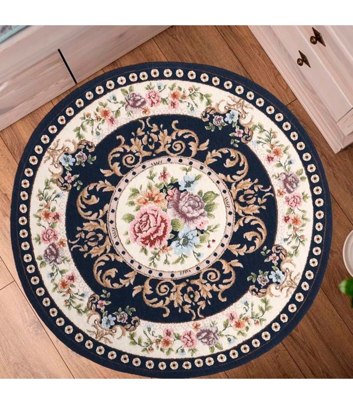 ALFOMBRA REDONDO GDE.120X120CM J24594 ESTAMPADO