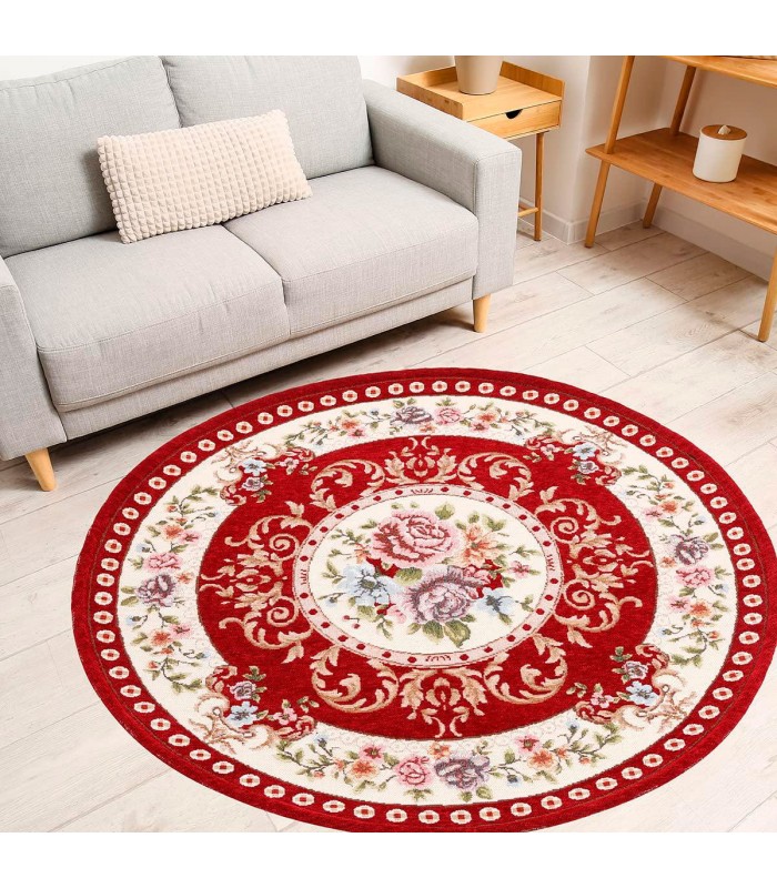 ALFOMBRA REDONDO GDE.120X120CM J24594 ESTAMPADO