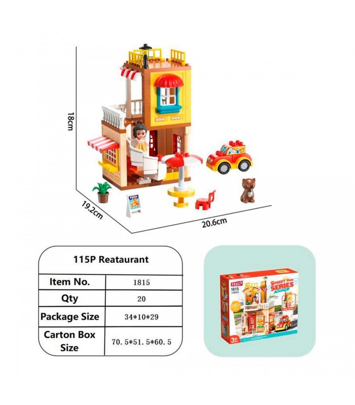 JGO.DIDACTICO BLOCKS 115PCS RESTAURANT 1815
