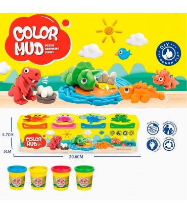 POTE MASA D/MODELAR 5838-236 4PCS COLOR MUD