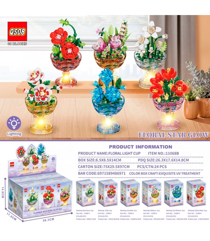 JGO.DIDACTICO FLOR C/VASO 11069B/11068B C/LUZ