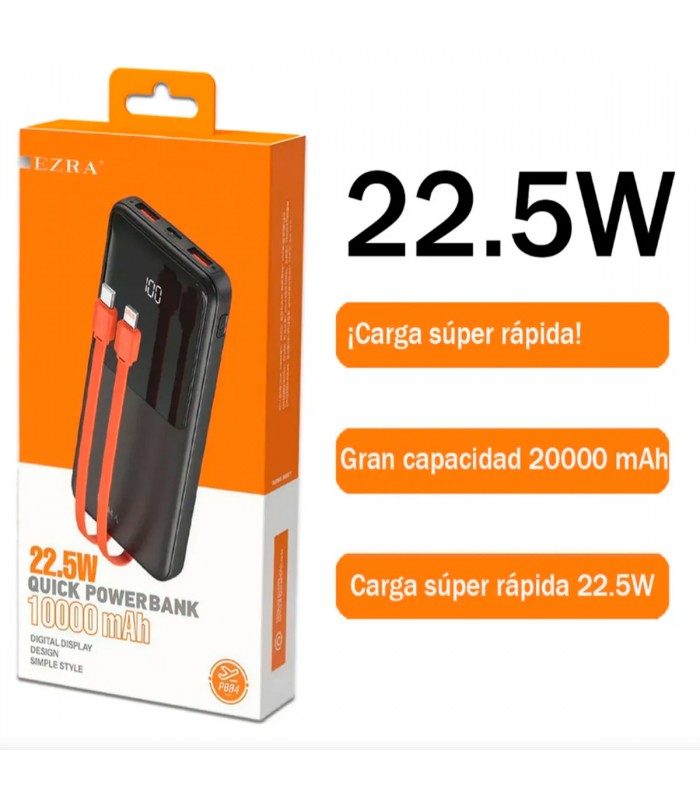 CARGADOR PORTATIL 10000MAH PB84 22.5W