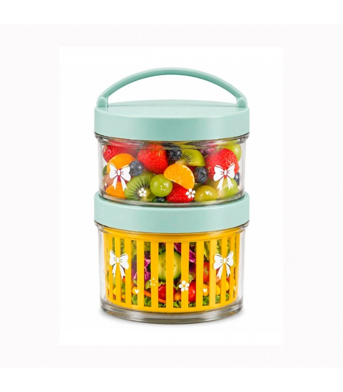 MARMITA P/ENSALADA PORTABLE J28501 700+300ML
