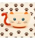 TAZA D/PORCELANA GATO J28424