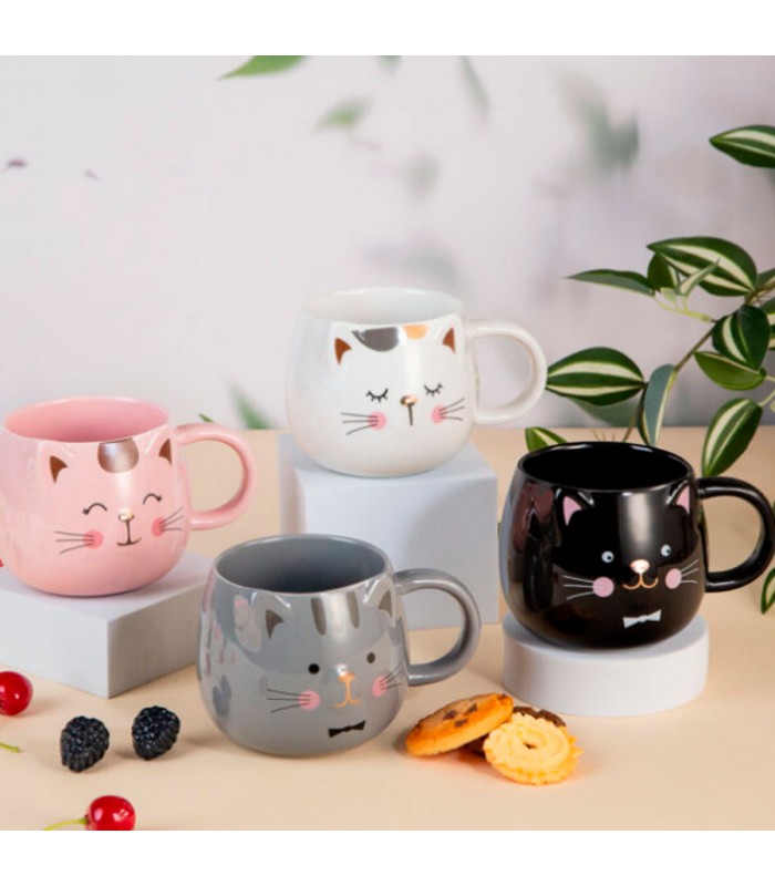 TAZA D/PORCELANA GATO J28418