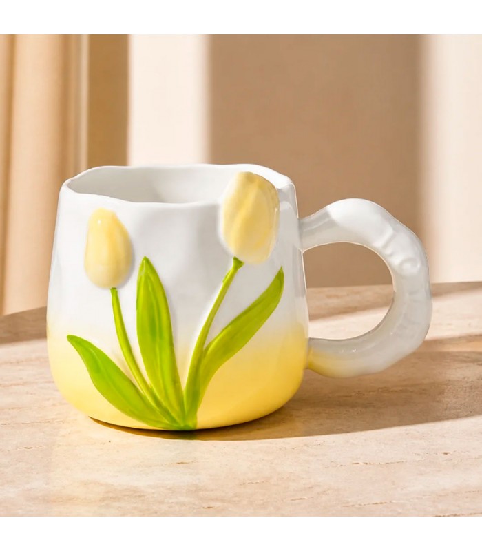 TAZA D/PORCELANA TULIPAN FLOR J28425