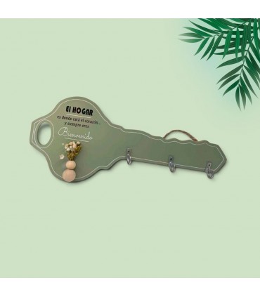 PORTA LLAVE VERDE.J27846 EL HOGAR 30X14