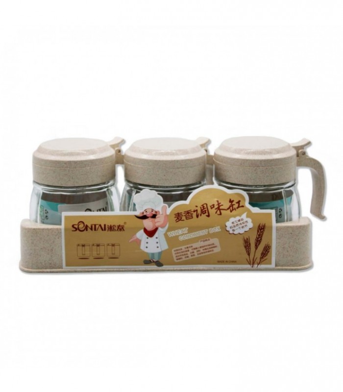 PORTA CONDIMENTO D/VIDRIO 3PCS J19660/9647