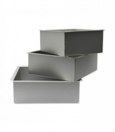 CJ.BANDEJA P/TORTA 3PCS INOX J20450 CUADRAD