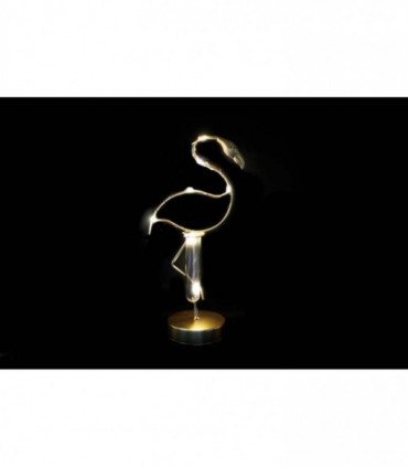 VELADOR FLAMINGO METAL  A PILA J20493/J20494