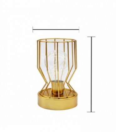 VELADOR METAL A PILA J20525