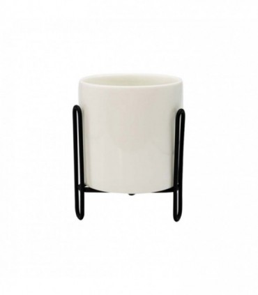 FLORERO C/SOPORTE METAL J20722 BLANCO