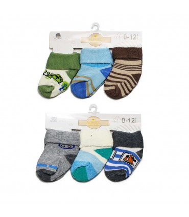 SAC.MEDIA P/BEBE P/NENE 3PCS/0-12 MESES J24248