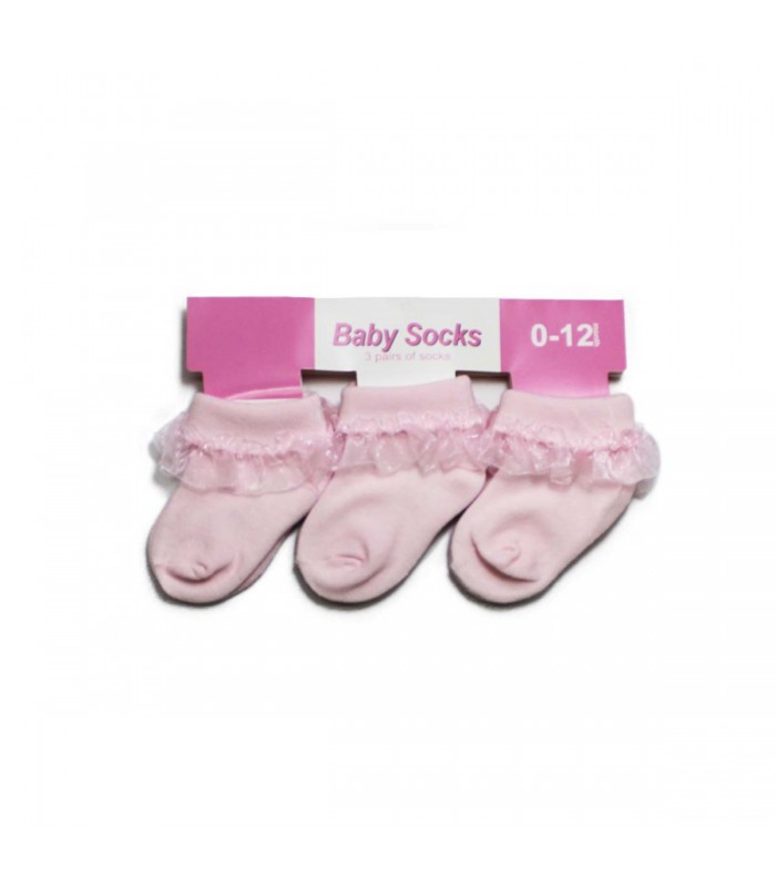 MEDIA P/BEBE 3PCS C/BOLADO J25325