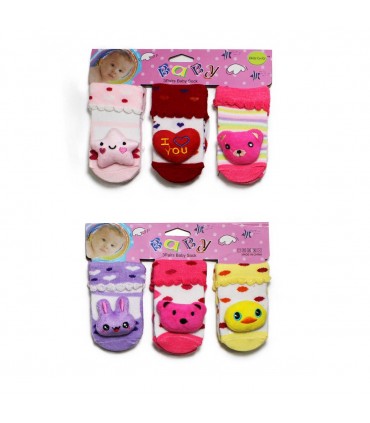 SAC.MEDIA P/BEBE 3PCS J24244 BABY C/OSITO