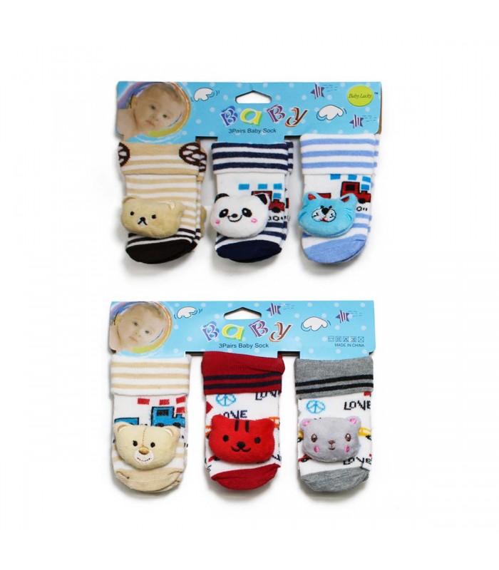 SAC.MEDIA P/BEBE 3PCS J24244 BABY C/OSITO