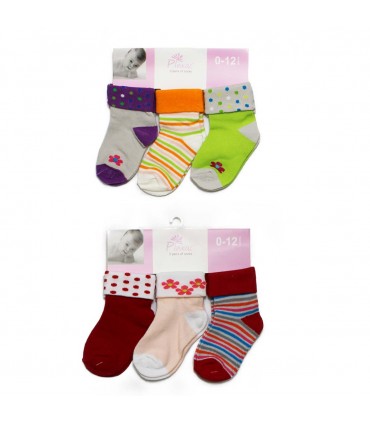CART.MEDIA P/BEBE 3PCS J24899 BABY SOCK
