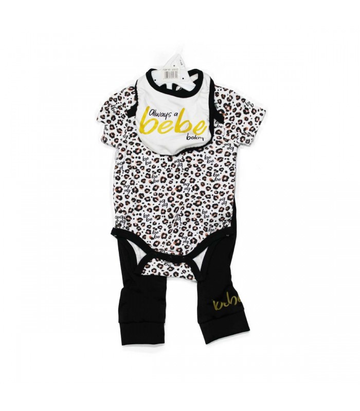 ROPA P/BEBE 3PCS C/BABERO J25332 MANGA CORTA