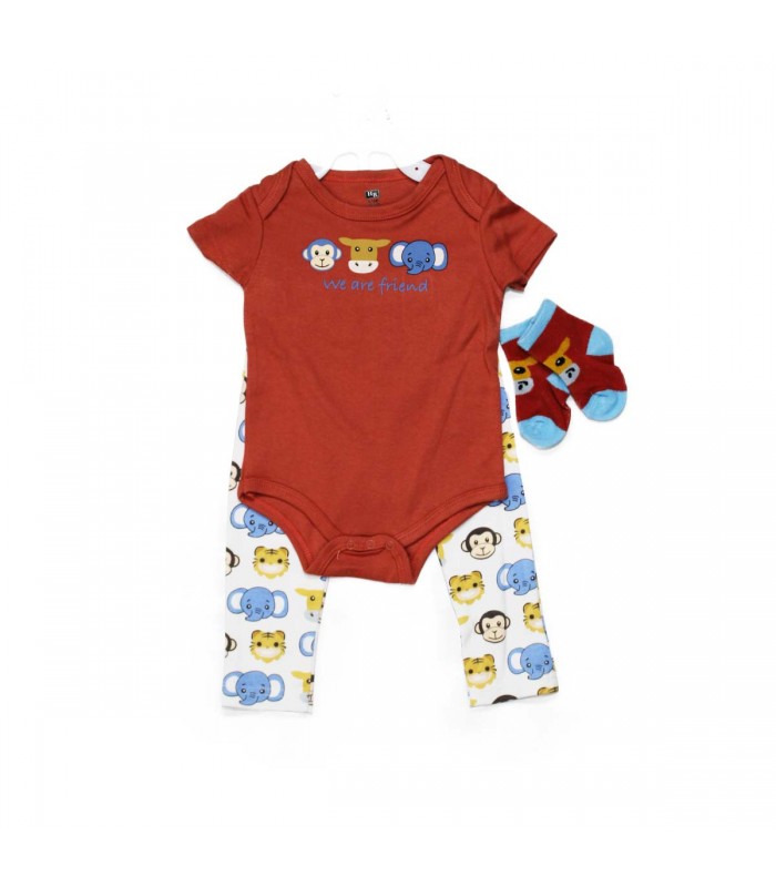 ROPA P/BEBE MANGA CORTA C/MEDIA J25318