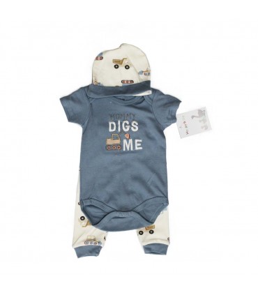 ROPA P/BEBE 3PCS MANGA CORTA C/GORRA J25316