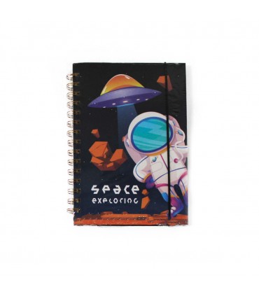 CUADERNO A5 C/GOMA SPACE J25367/25368/25369 80HJ