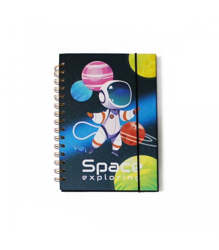 CUADERNO A5 C/GOMA SPACE J25367/25368/25369 80HJ
